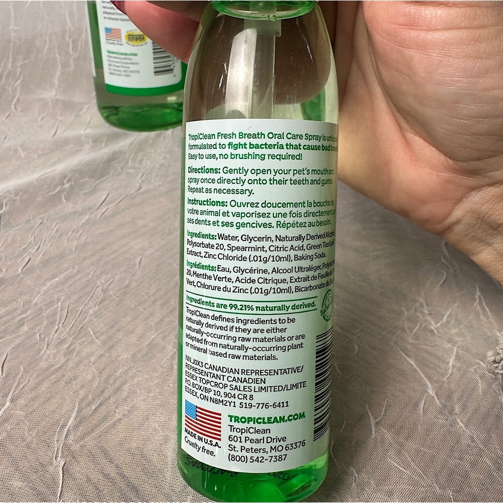 New Tropiclean‎ Fresh Breath Dental Health Solution & Oral Care Spray For Dogs - Picture 6 of 11